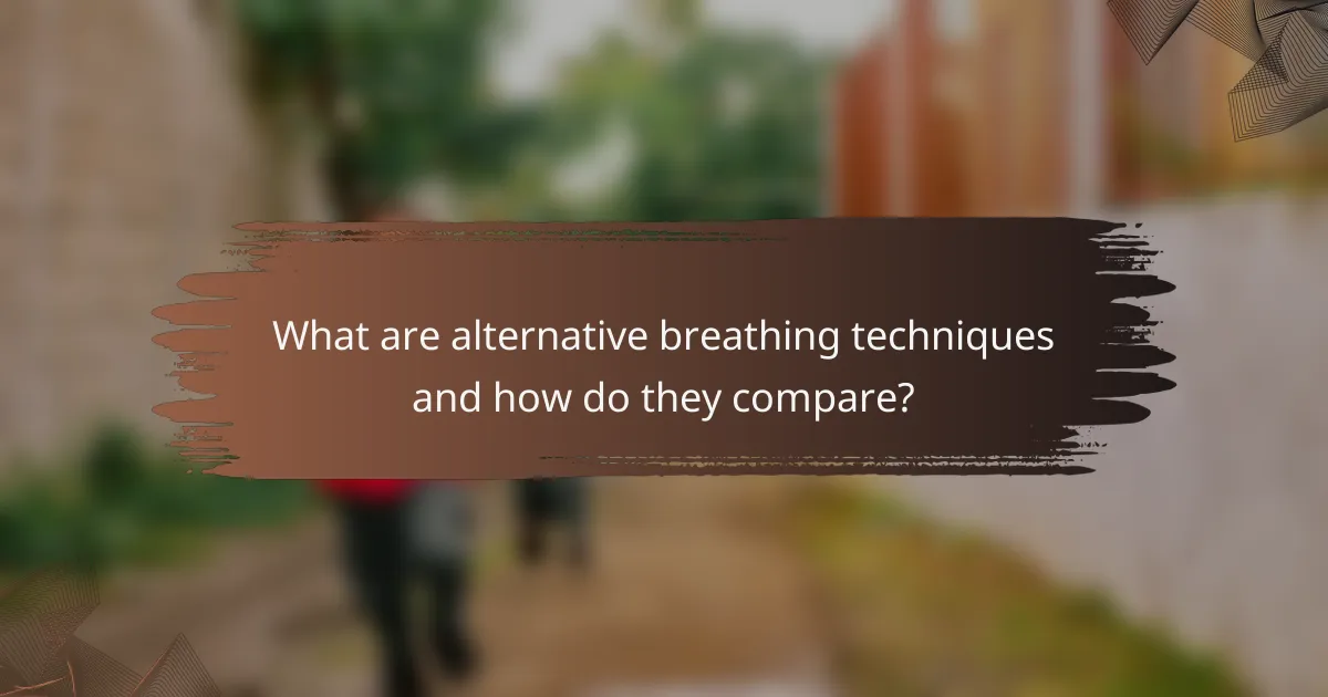 What are alternative breathing techniques and how do they compare?
