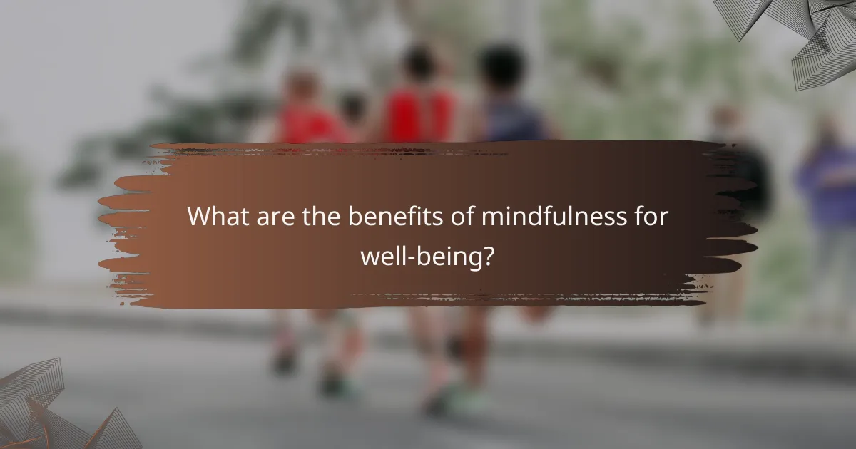 What are the benefits of mindfulness for well-being?