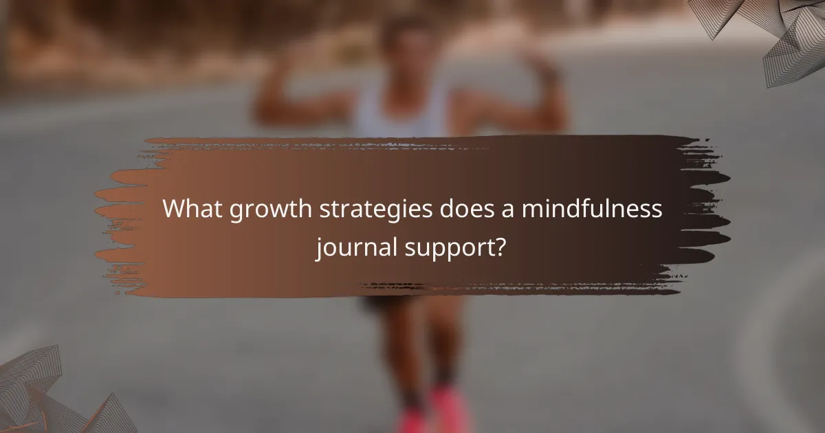 What growth strategies does a mindfulness journal support?